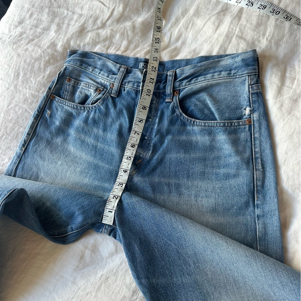 XSOLDX Polo by Ralph Lauren High Rise Relaxed Straight Jeans in Lebec Wash - Picture 11 of 14